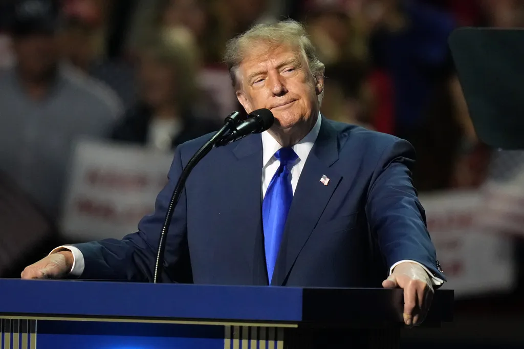 President Donald Trump speaks at the Republican convention Wednesday, Sept. 9, 2026, in Dallas. (AP Photo/Alex Brandon)