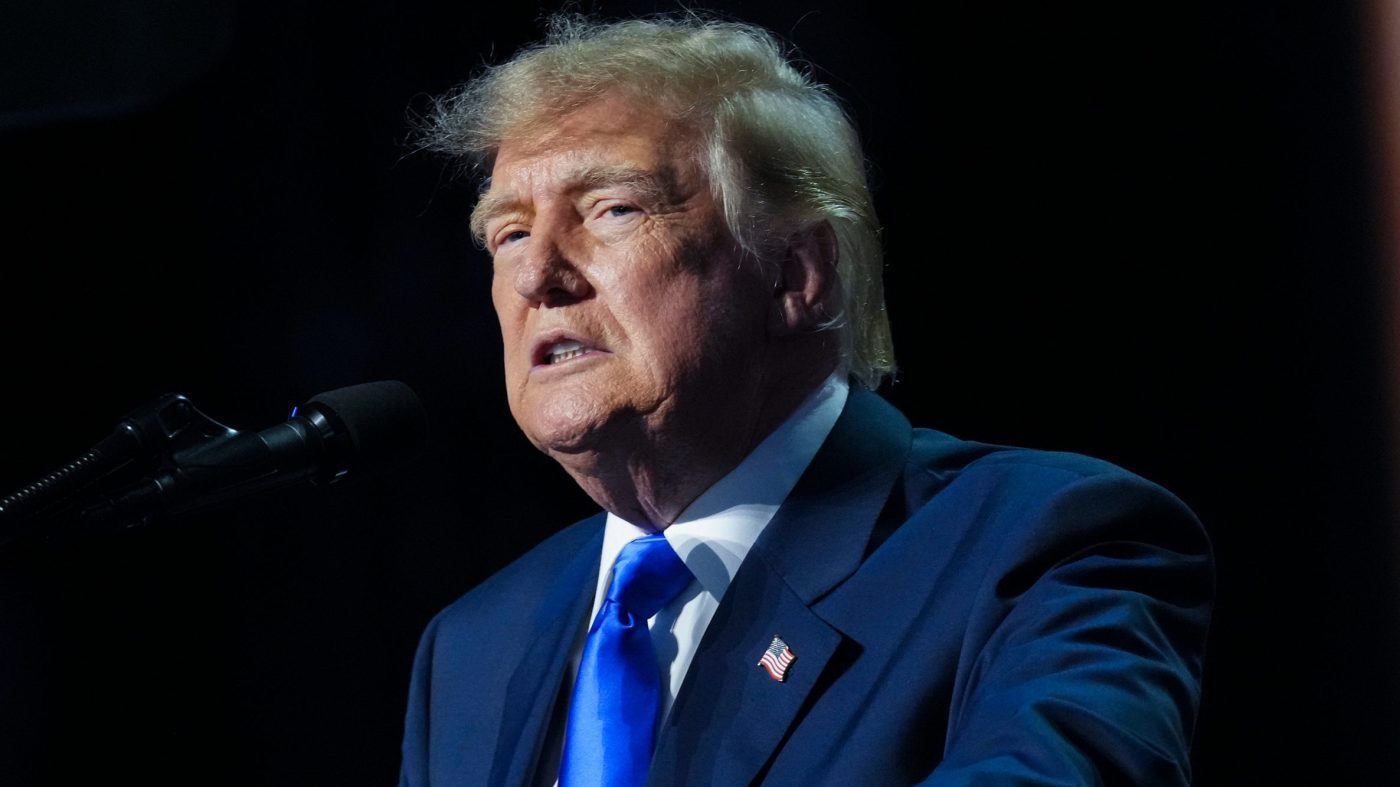 President Trump speaks during the Republican National Committee’s midterm convention, Sept. 9, 2026, at the American Airlines Center in Dallas.