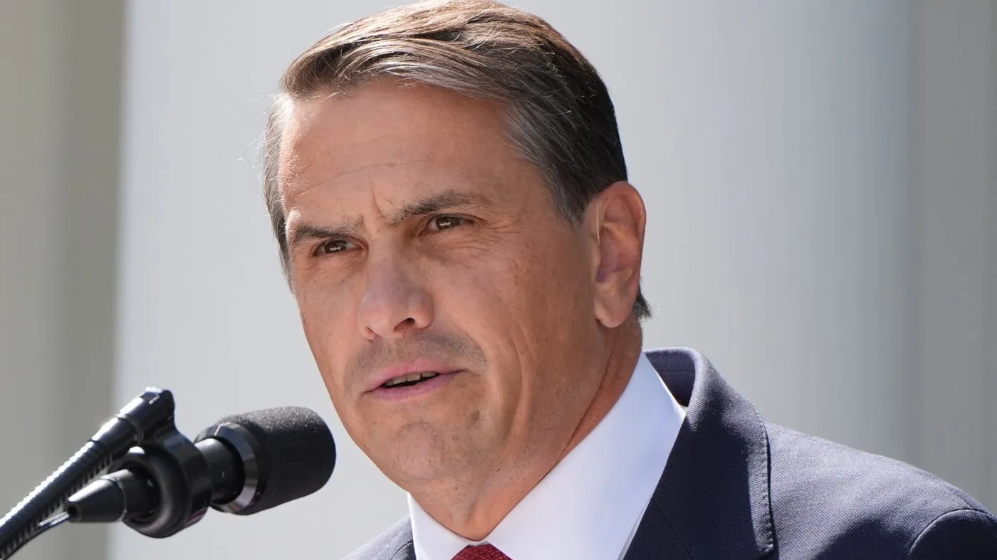 U.S. Attorney General Todd Blanche speaks at a news briefing in the Rose Garden of the White House, Tuesday, Sept. 15, 2026, in Washington. (AP Photo/Alex Brandon)