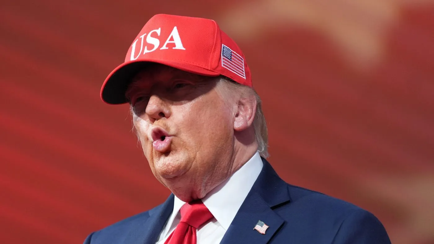 President Donald Trump arrives at a rally at Gastonia Municipal Airport, Wednesday, Sept. 16, 2026, in Gastonia, N.C. (AP Photo/Alex Brandon)