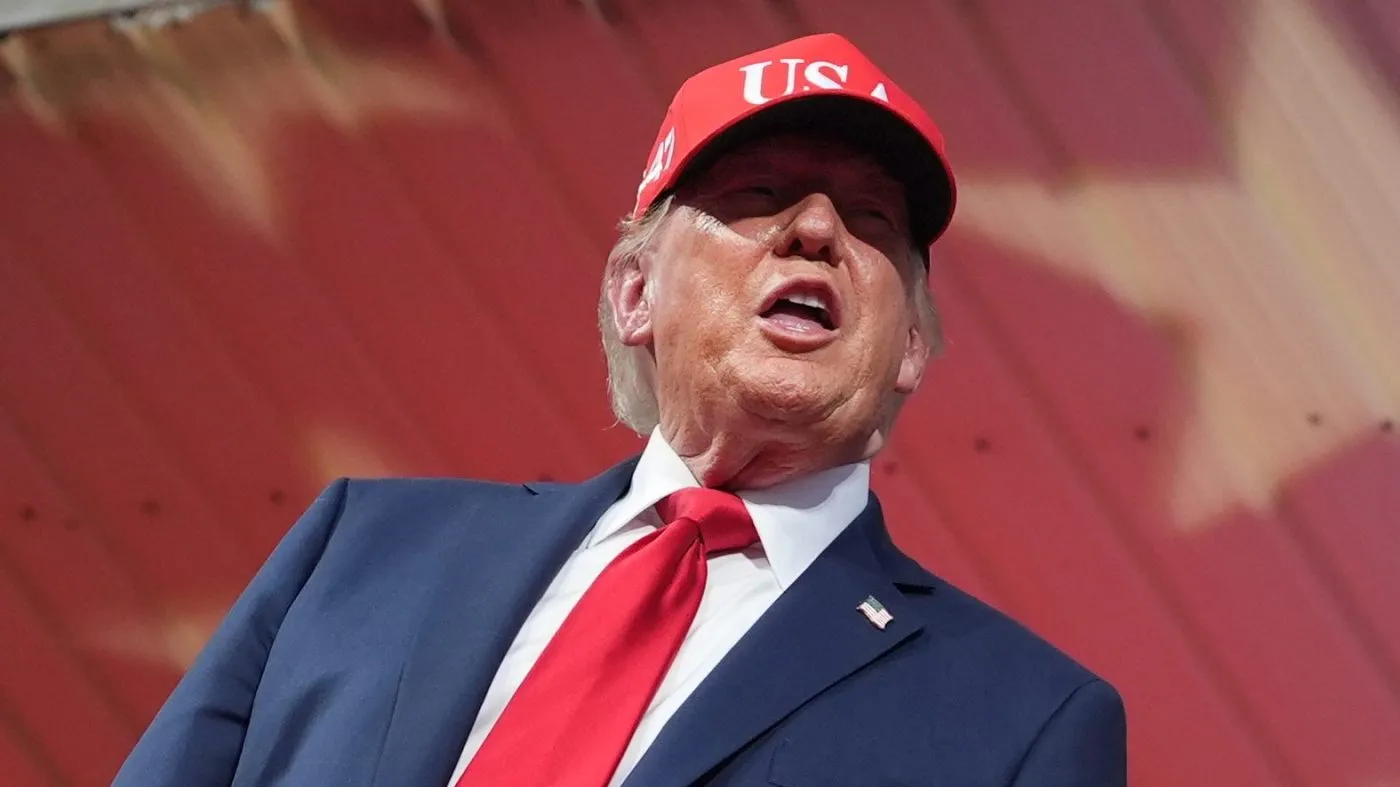 President Trump arrives at a rally at Gastonia Municipal Airport, Sept. 16, 2026, in Gastonia, N.C.