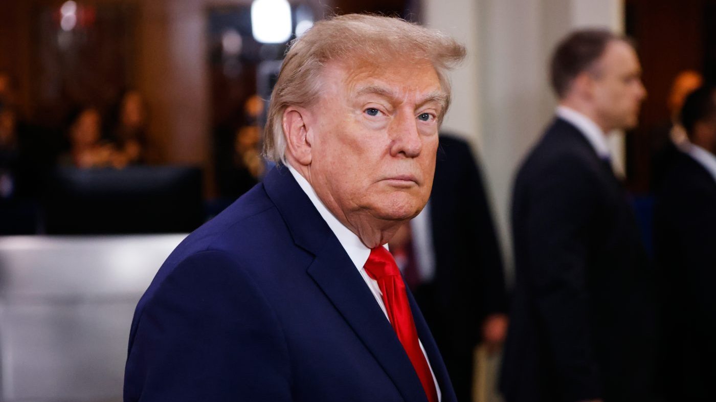 United States President Donald Trump arrives for the 81st session of the United Nations General Assembly at United Nations headquarters, Tuesday, Sept. 22, 2026. (AP Photo/Stefan Jeremiah)