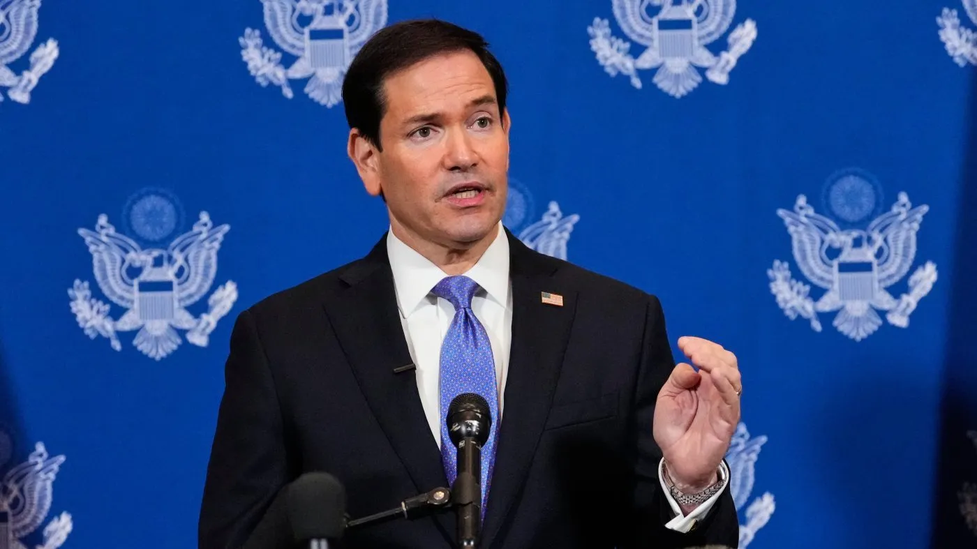 United States Secretary of State Marco Rubio speaks to the media after meeting with Russian Foreign Minister Sergey Lavrov, Wednesday, Sept. 23, 2026, in New York. (AP Photo/Yuki Iwamura)