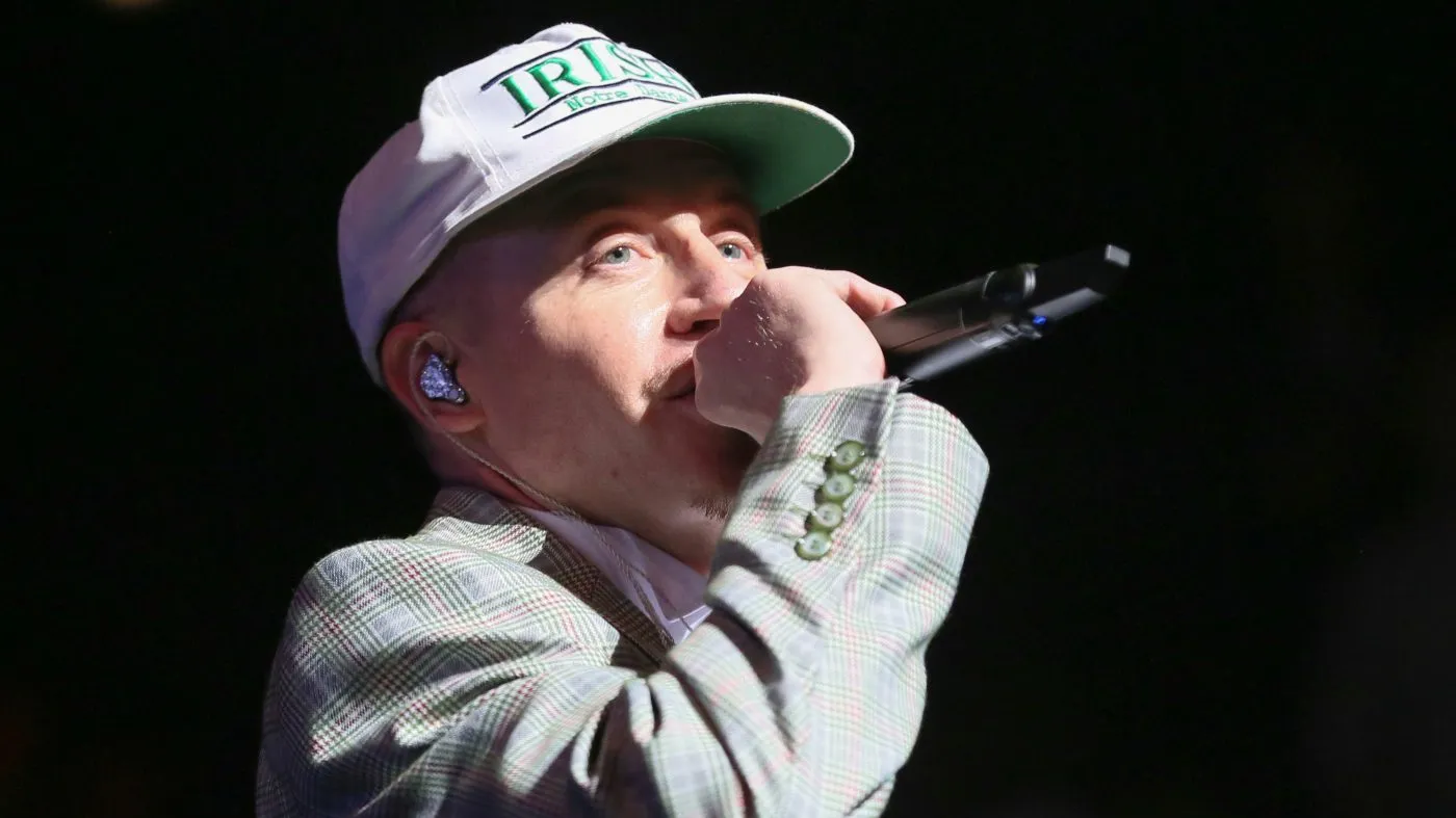FILE – Macklemore performs at Austin City Limits Live at the Moody Theater during the South by Southwest Music Festival, March 17, 2023, in Austin, Texas. (Photo by Jack Plunkett/Invision/AP, File)