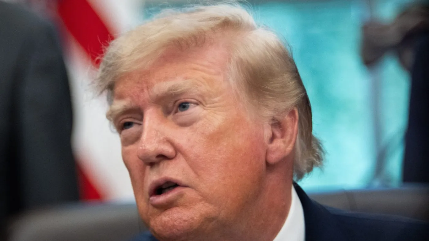 President Trump speaks in the Oval Office of the White House, Sept. 28, 2026, in Washington.