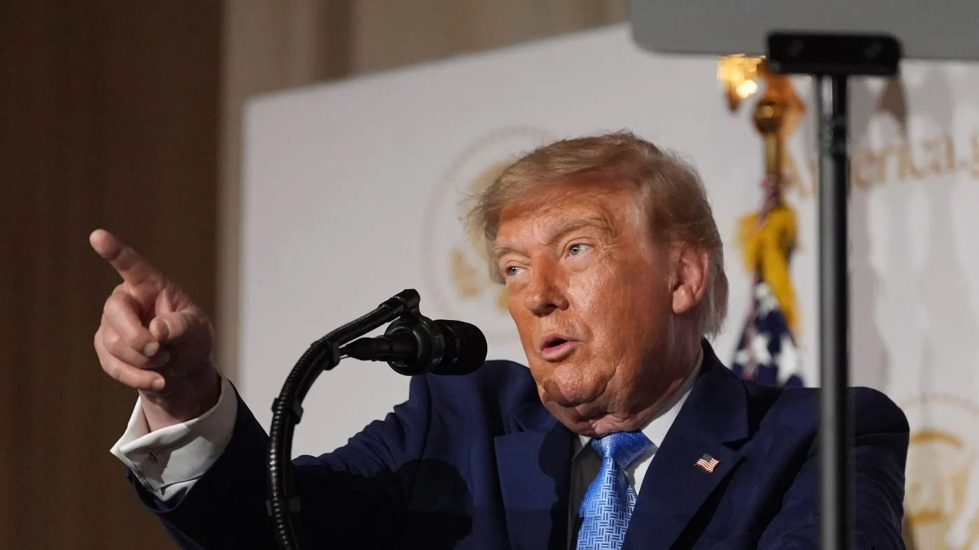 President Trump speaks at the Andrew W. Mellon Auditorium, Sept. 29, 2026, in Washington.