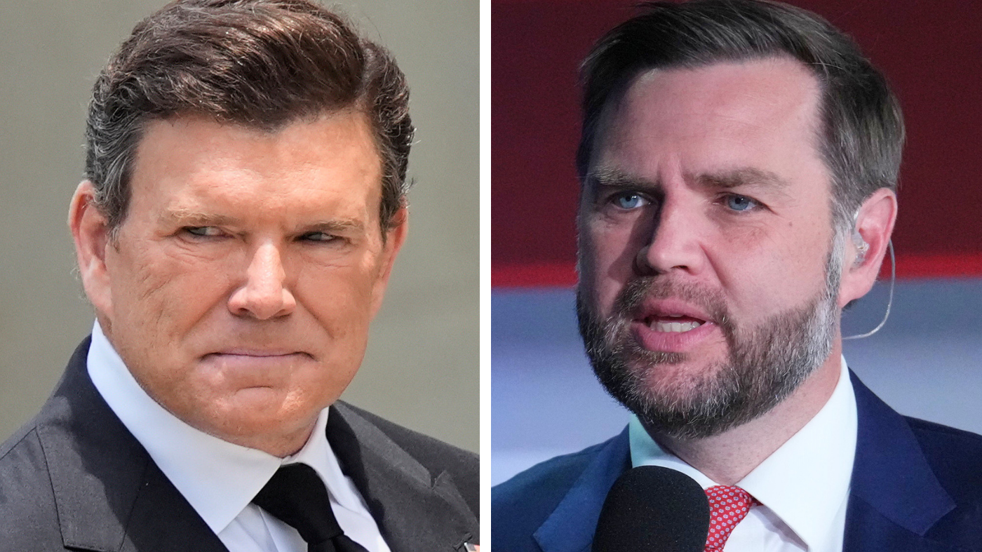 Fox News host Bret Baier and Vice President JD Vance.
