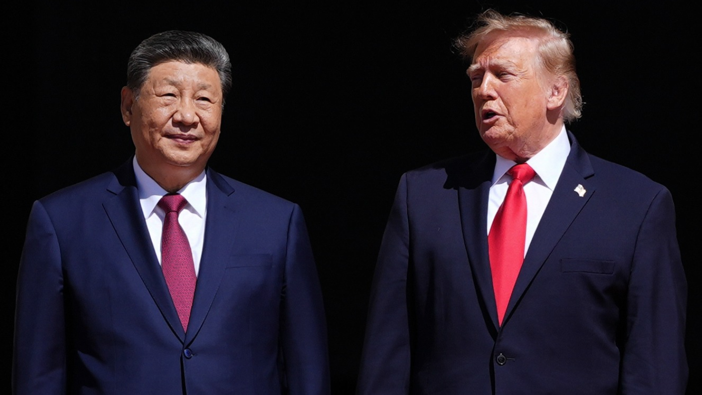 President Donald Trump and China’s President Xi Jinping arrive at the National Archives Museum, Friday, Sept. 25, 2026, in Washington. (AP Photo/Julia Demaree Nikhinson)
