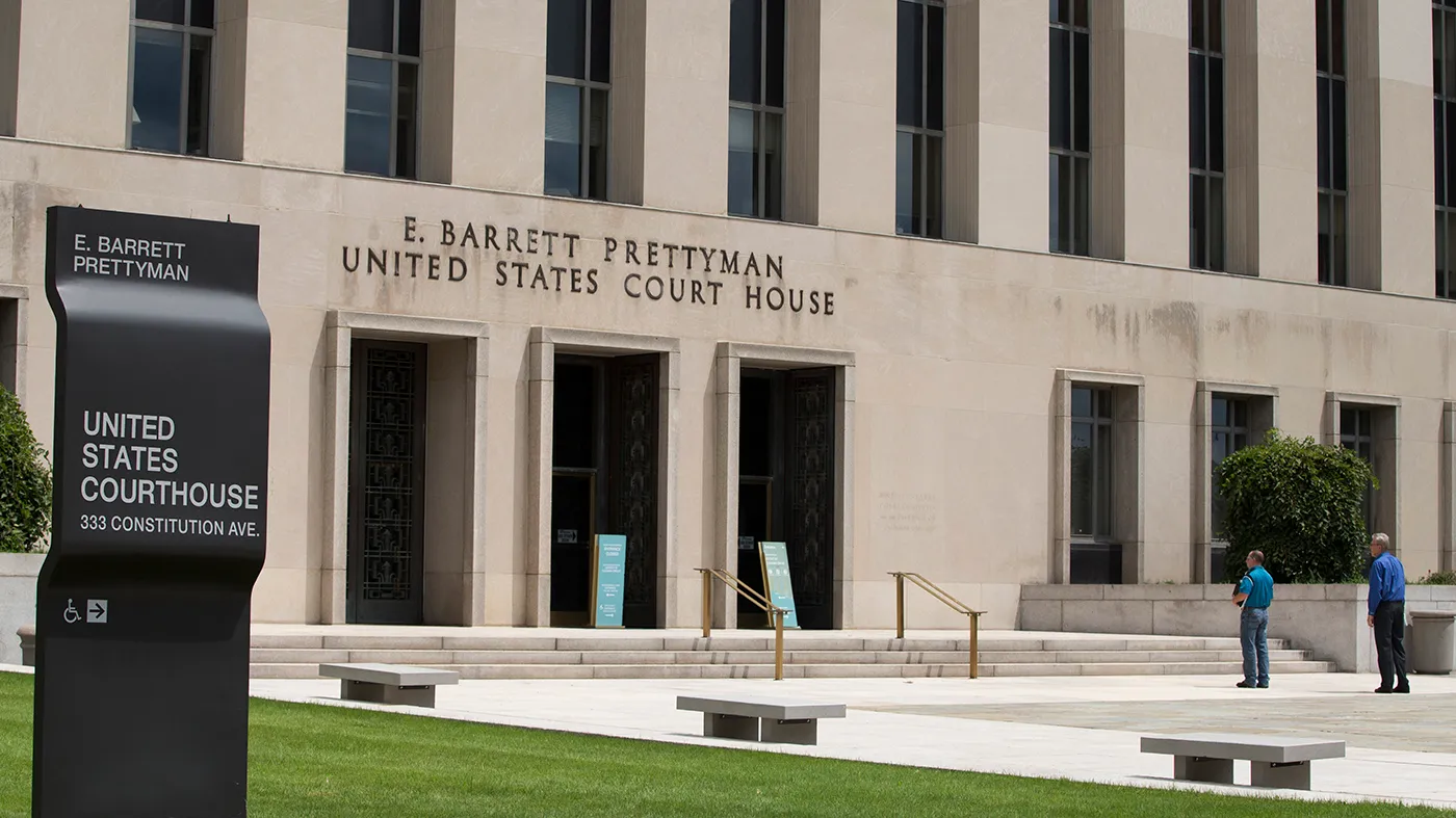 A view of the E. Barrett Prettyman Federal Courthouse that houses the U.S. Court of Appeals for the D.C. Circuit, on July 22, 2014, in Washington.