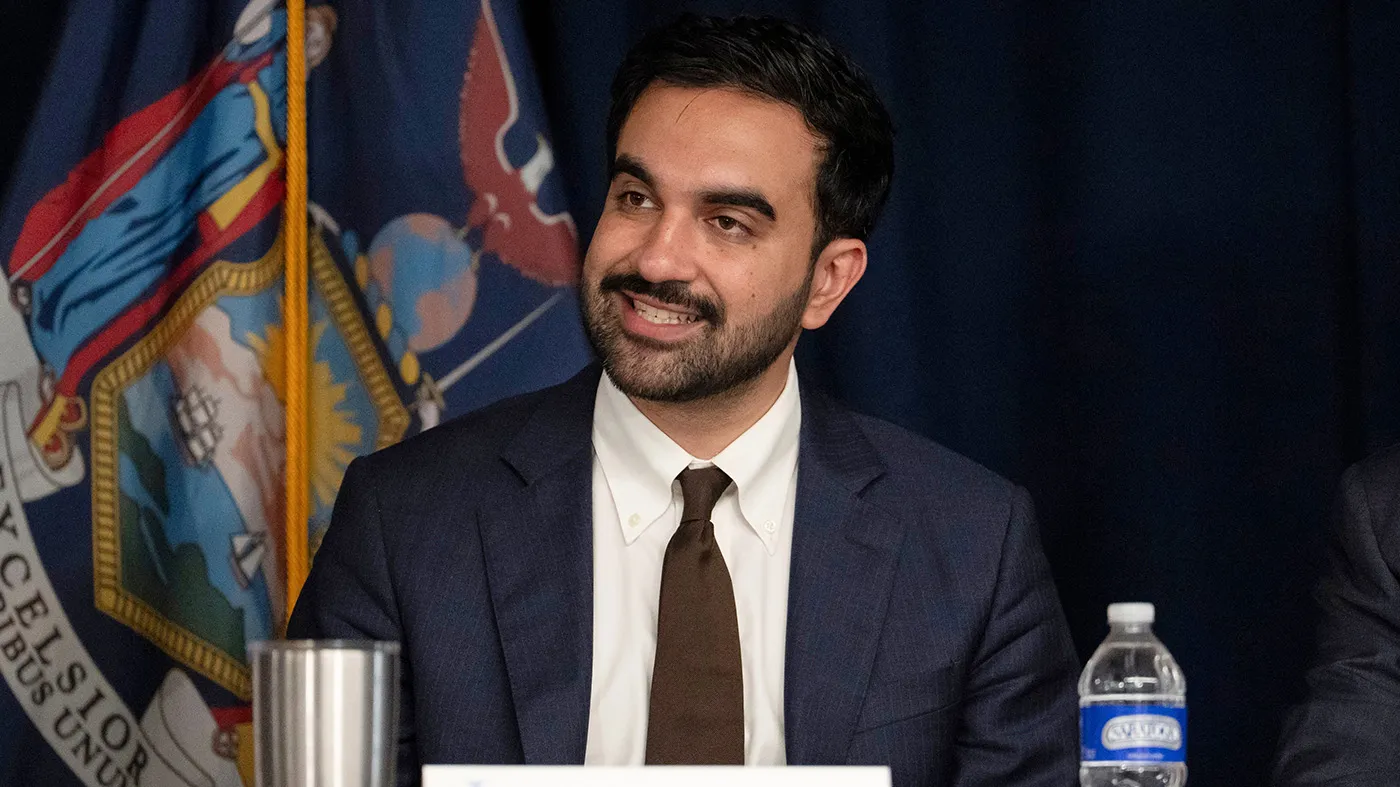 New York Mayor Zohran Mamdani speaks during the annual New York State Financial Control Board meeting, Aug. 12, 2026, in New York.