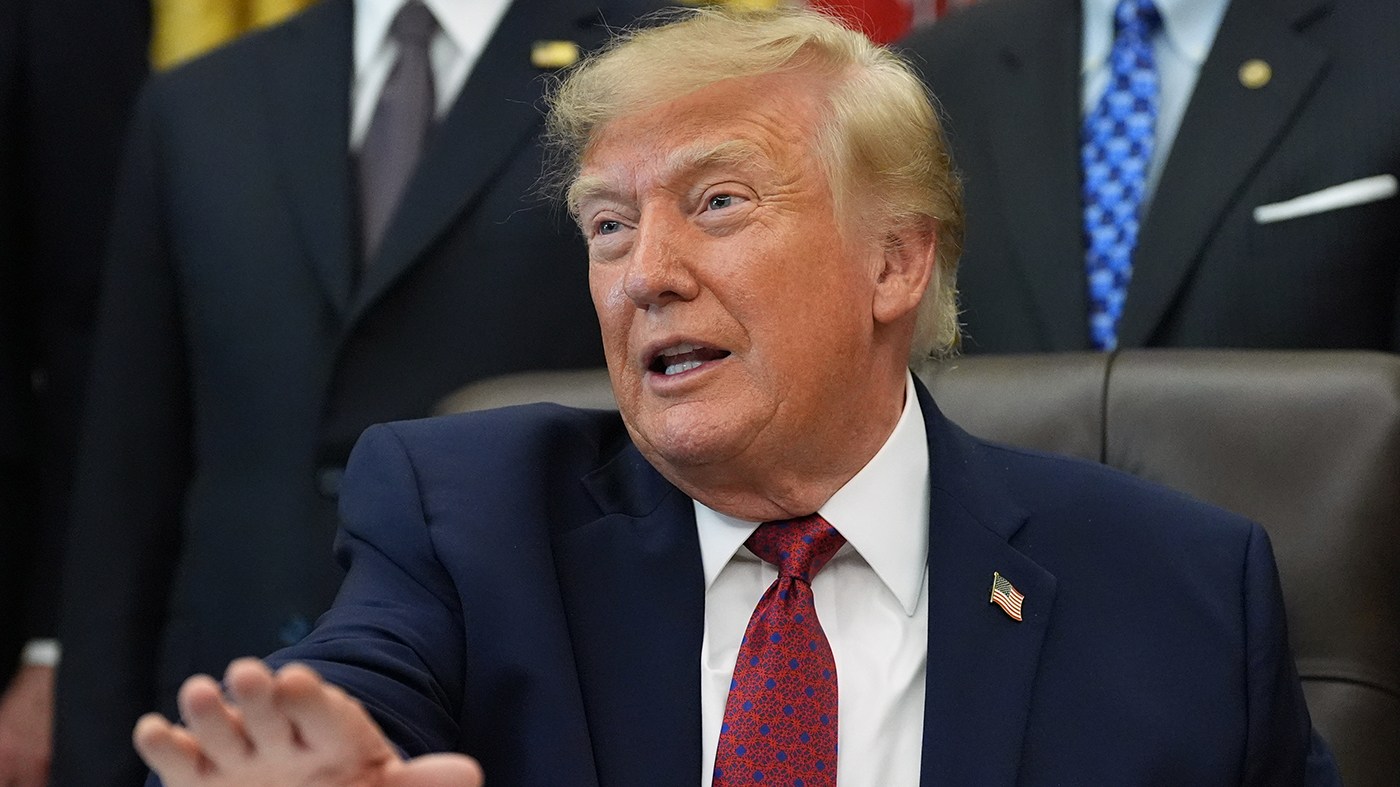 President Trump speaks in the Oval Office of the White House, Sept. 30, 2026, in Washington. (Alex Brandon, Associated Press)