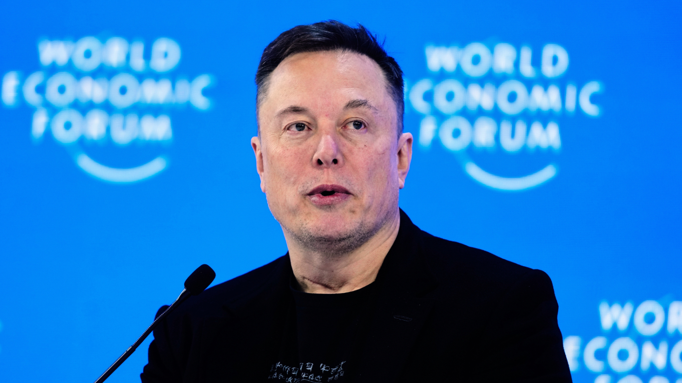 Elon Musk attends the annual meeting of the World Economic Forum in Davos, Switzerland, Jan. 22, 2026.