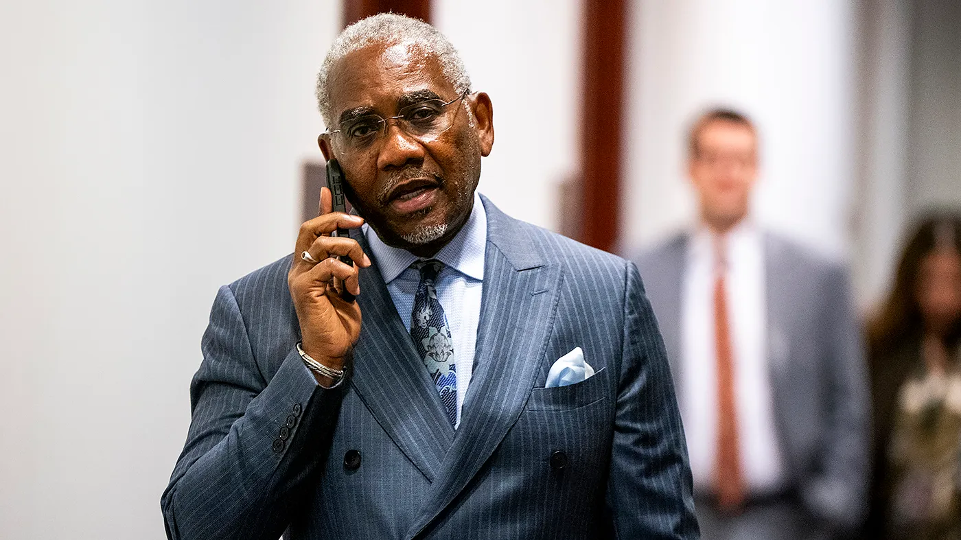 Rep. Gregory Meeks (D-N.Y.) arrives for a closed-door Democratic caucus meeting on Tuesday, September 1, 2026, the first since the August district work period starting on July 23.