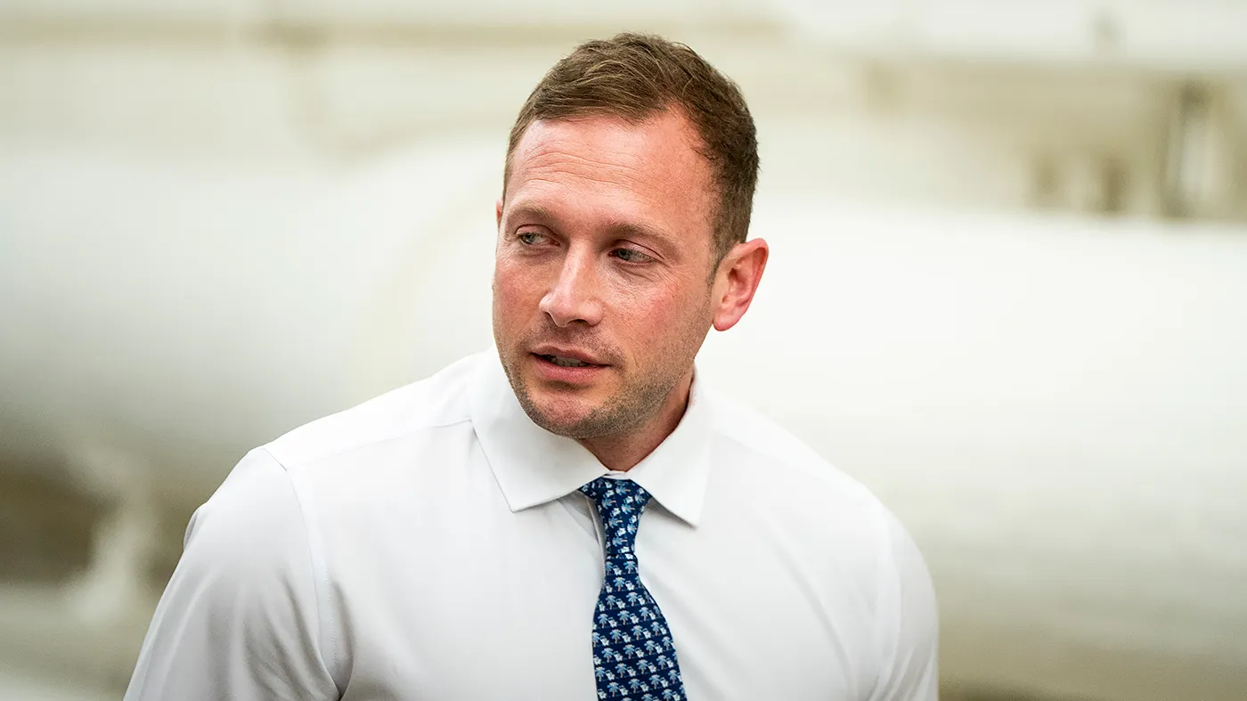 Rep. Max Miller (R-Ohio) heads to the House Chamber for the last vote of the week on Sept. 3, 2026.