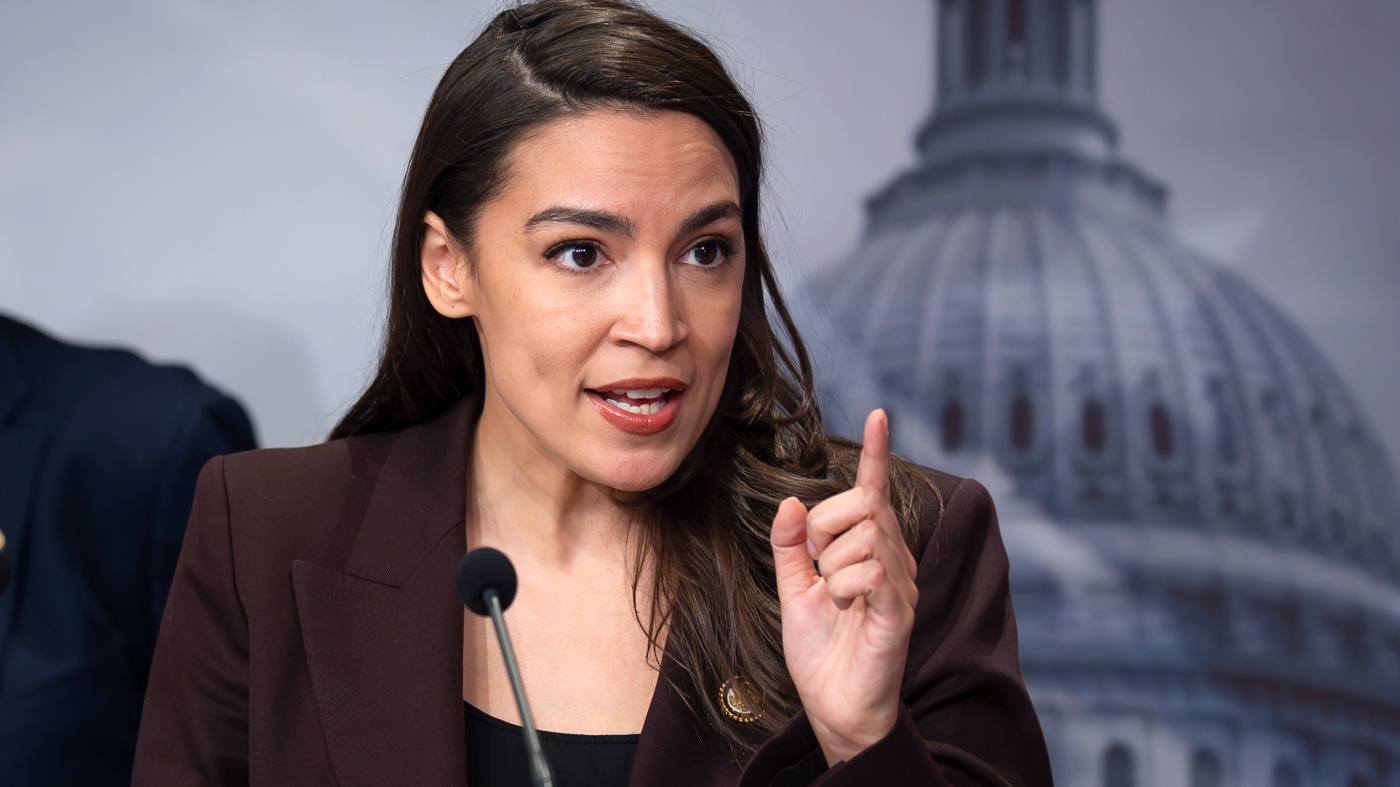 FILE – Rep. Alexandria Ocasio-Cortez, D-N.Y., speaks during a news conference at the Capitol in Washington, March 25, 2026. (AP Photo/J. Scott Applewhite, File)