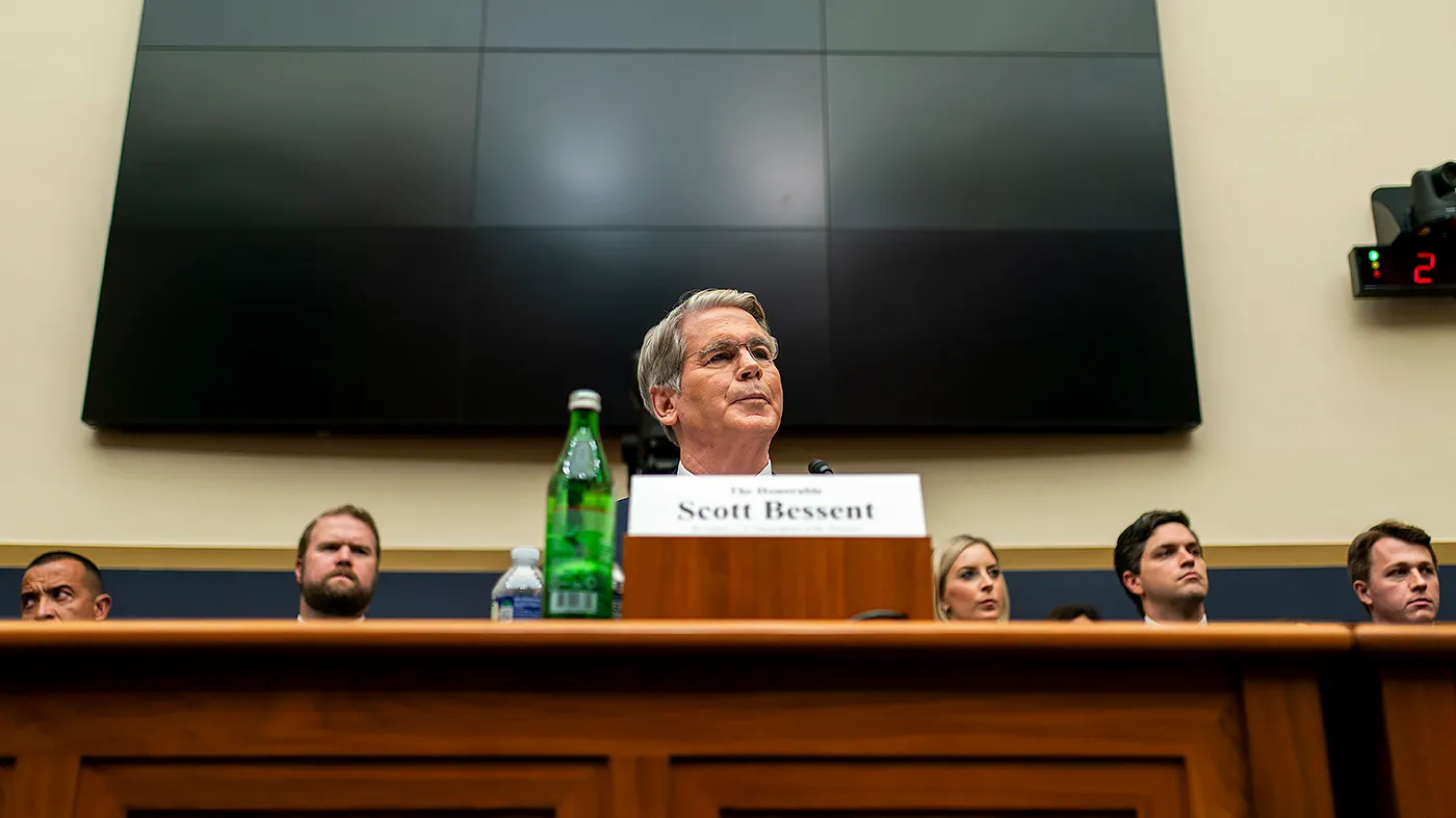 Treasury Secretary Scott Bessent answers questions during a House Financial Services Committee hearing to discuss the state of the International Financial System on Sept. 15, 2026.