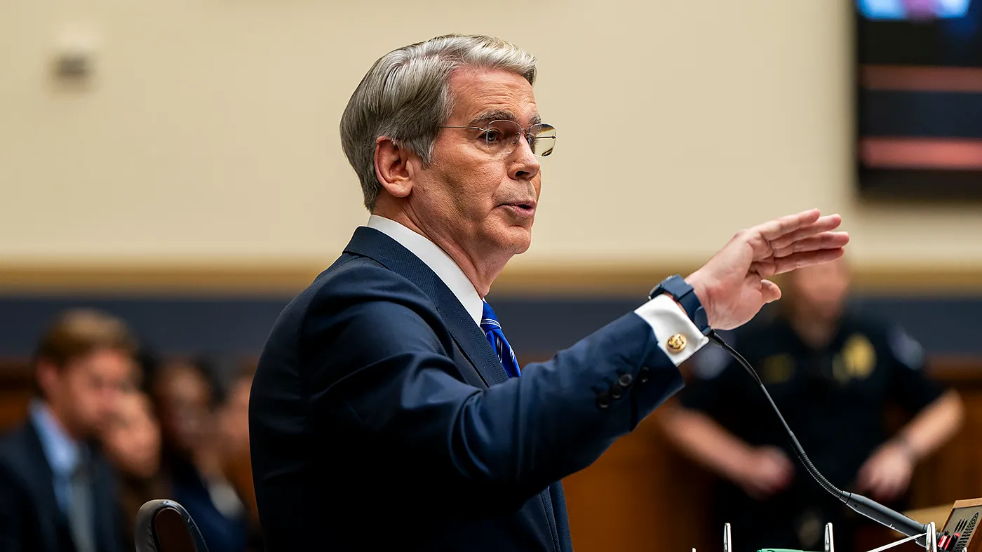 Treasury Secretary Scott Bessent answers questions during a House Financial Services Committee hearing to discuss the state of the International Financial System on Tuesday, September 15, 2026.