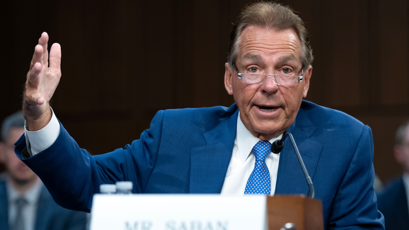 Former University of Alabama football coach Nick Saban testifies before Senate Committee on Commerce, Science, and Transportation hearing to examine college sports, supporting student athletes, and fair competition on Capitol Hill, on June 3, 2026, in Washington.