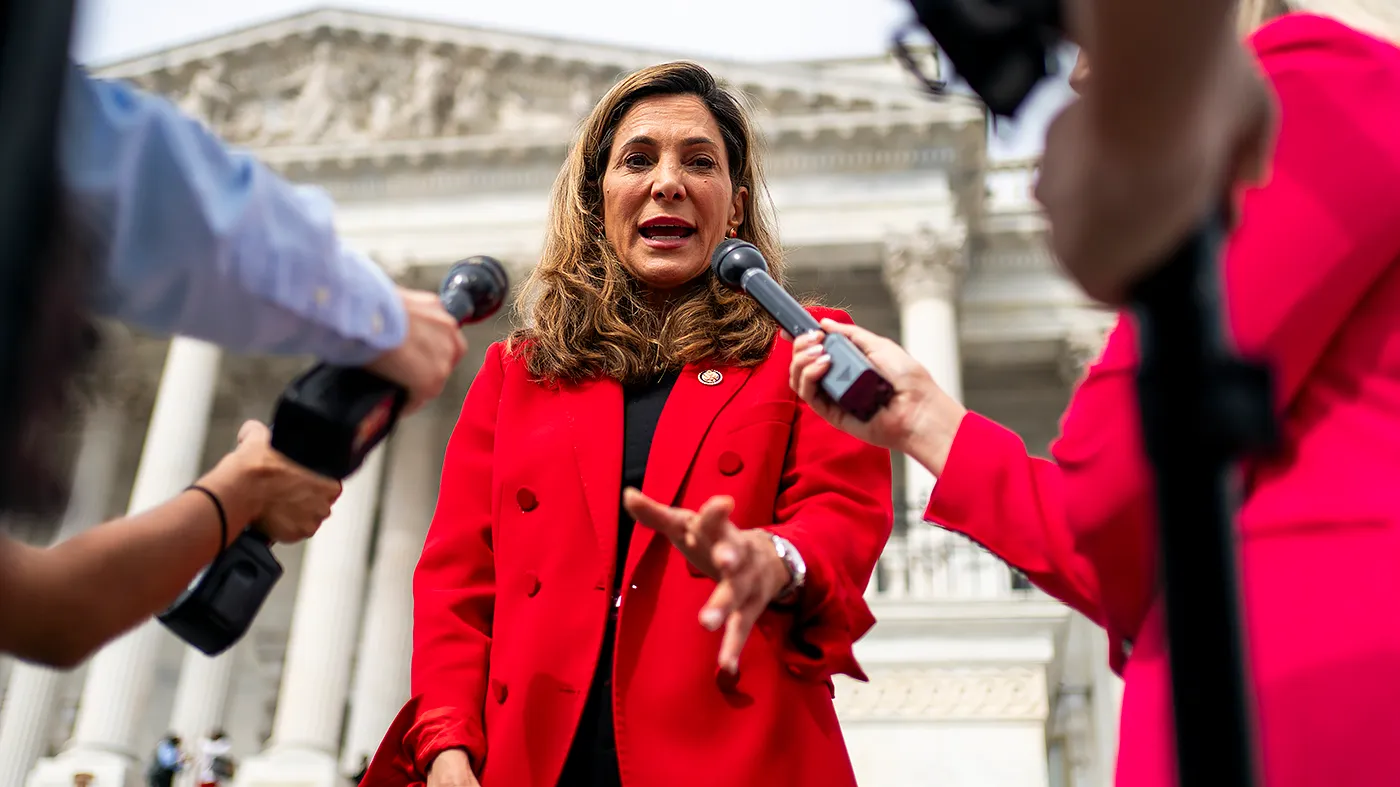 Rep. Maria Elvira Salazar (R-Fla.) leaves the Capitol following the last vote of the week on Thursday, September 3, 2026.