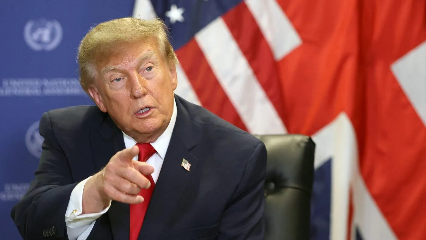 US President Donald Trump meets with Britain’s Prime Minister Andy Burnham on the sidelines of the 81st United Nations General Assembly, in New York City, Tuesday Sept. 22, 2026. (Toby Melville/Pool Photo via AP)