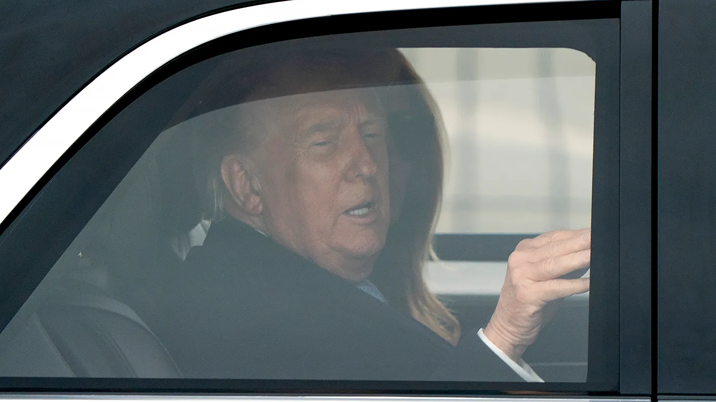 President Trump motorcades to hold room as he arrives for an arrival ceremony for Chinese President Xi Jinping to Joint Base Andrews in Suitland, Md., for a state visit on Sept. 23, 2026.