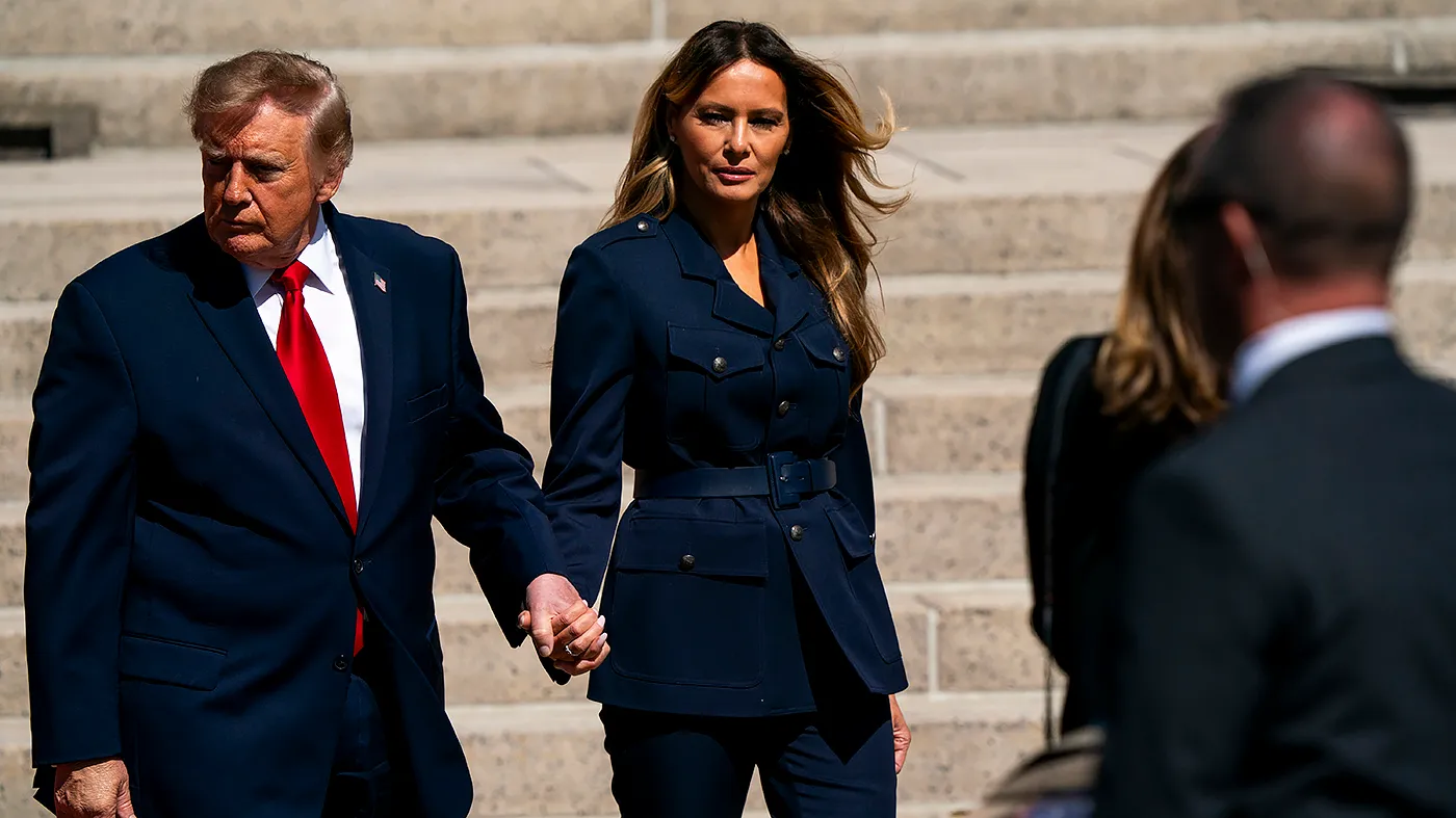 President Trump and first lady Melania Trump leave the National Archives in Washington, D.C., on Friday, September 25, 2026, to view documents as a part of Chinese President Xi Jinping,’s state visit.