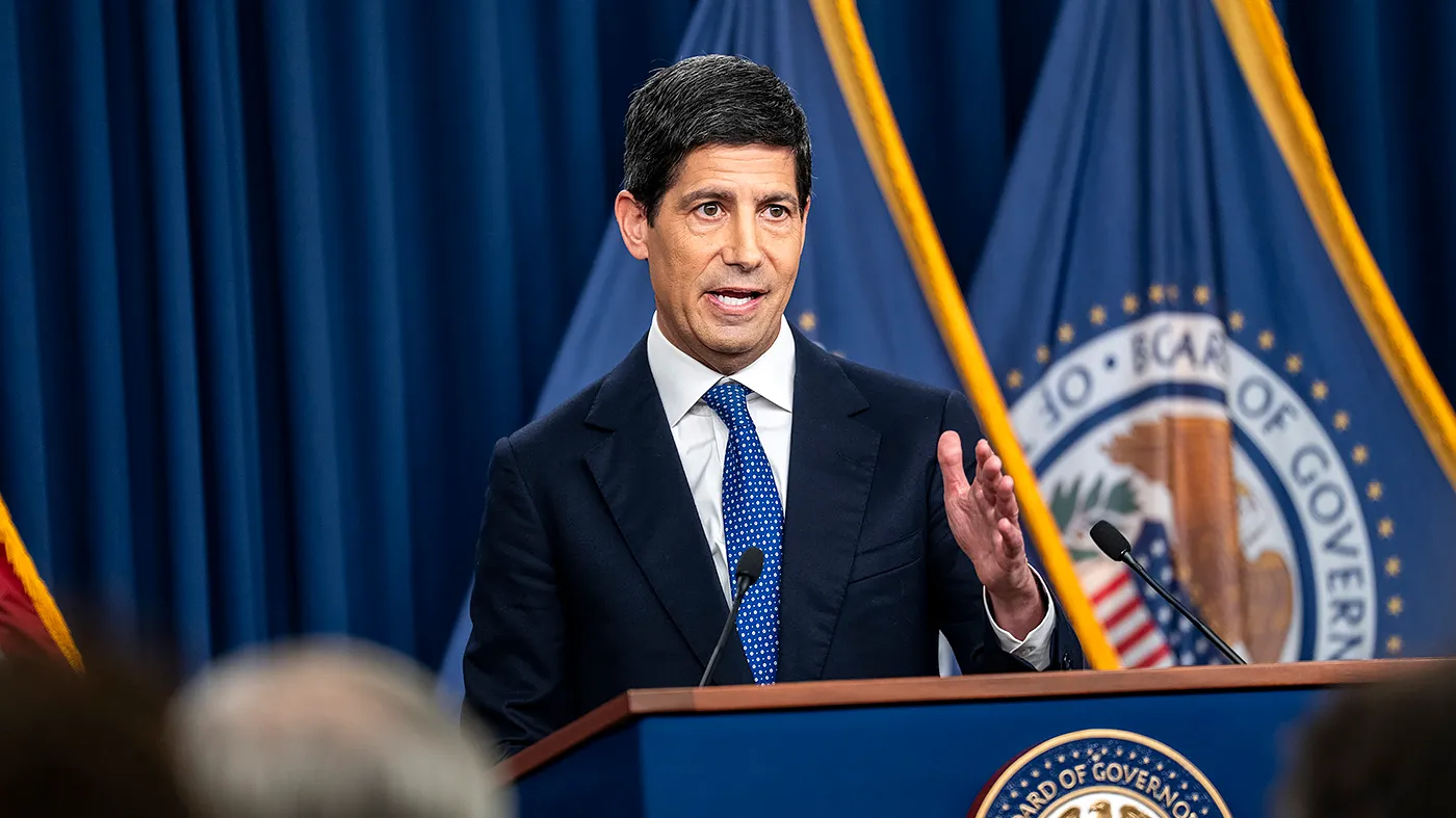Chairman of the Federal Reserve Kevin Warsh speaks during a press conference at the Federal Reserve in Washington, D.C., on Wednesday, September 16, 2026.