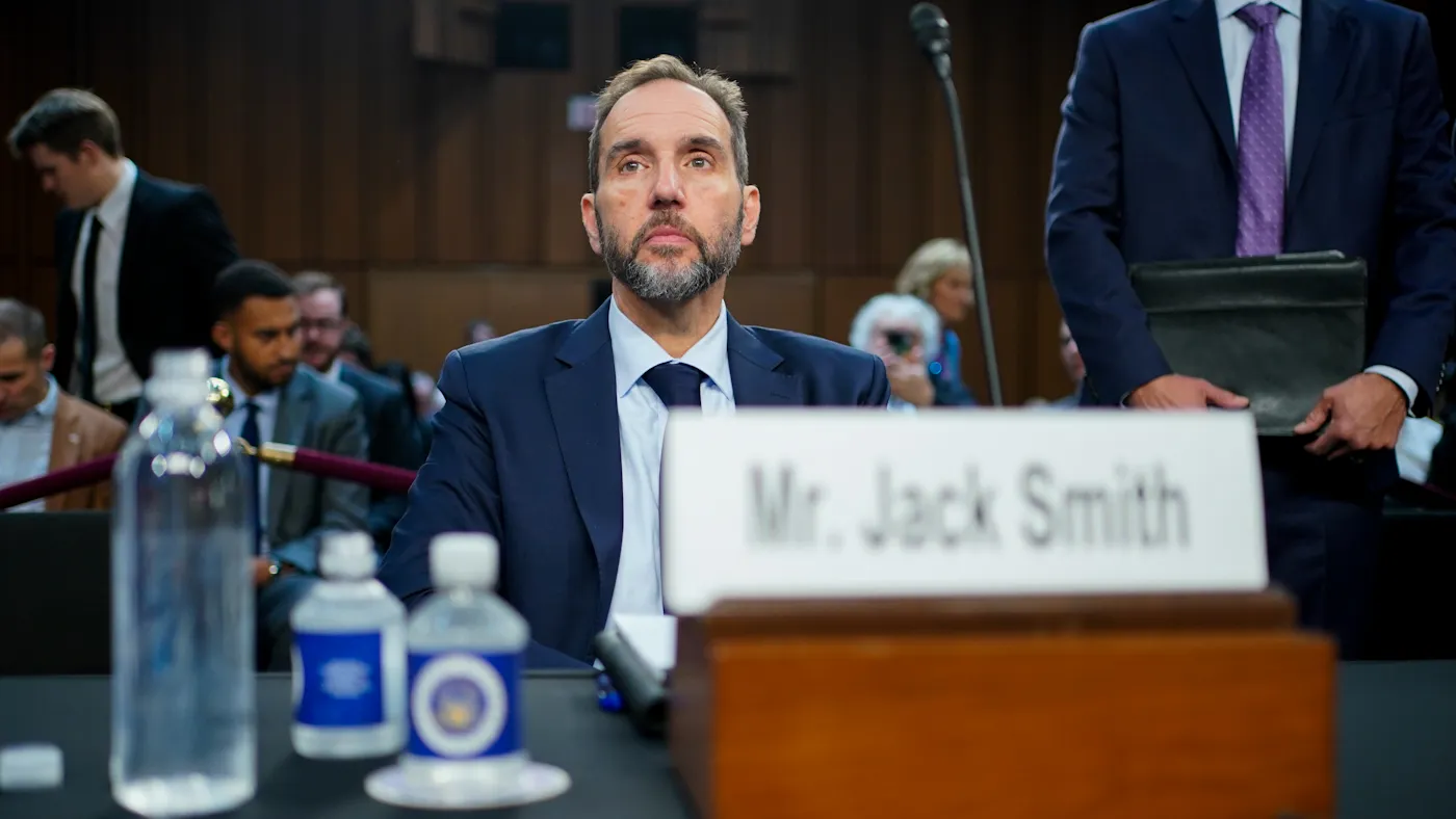 Former special counsel Jack Smith appears at a Senate Judiciary Committee hearing on Sept. 29, 2026.