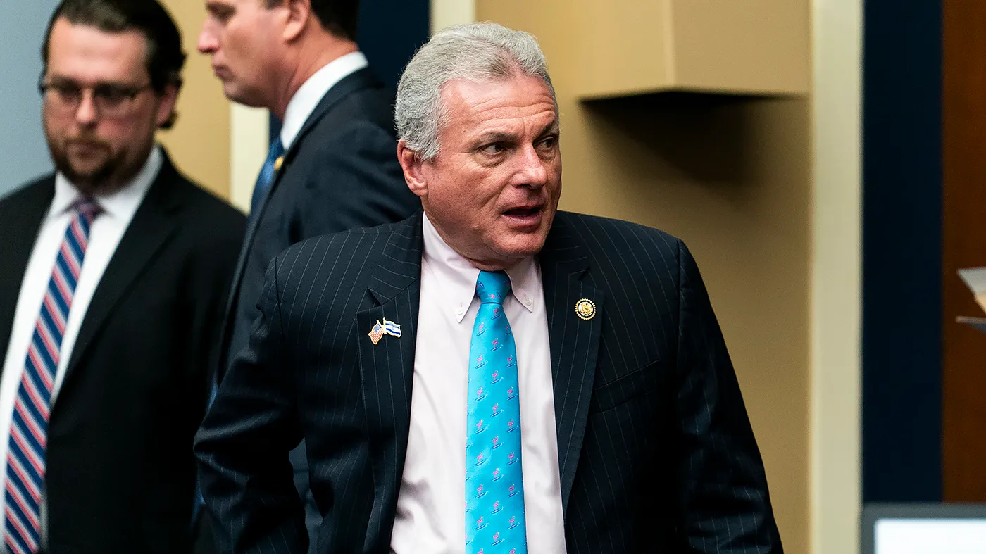 Rep. Buddy Carter (R-Ga.) arrives for a House Energy and Commerce Subcommittee hearing to discuss oversight of the Federal Communications Commission on Jan. 14, 2026.