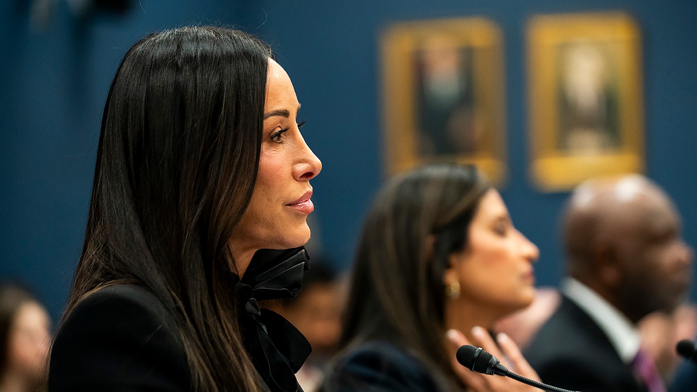 Angie Katsanevas, franchisor of Lunatic Fringe and star of The Real Housewives of Salt Lake City, is seen during a House Small Business Committee hearing entitled, ‘Local Ownership, National Brands: How Franchising is a Pathway to Entrepreneurship’ at the Rayburn House Office Building in Washington, D.C., on Thursday, January 22, 2026.