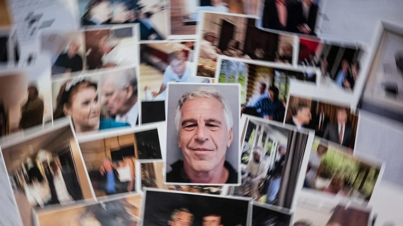 This photograph taken in Le-Perreux-sur-Marne, outside Paris on Feb. 9, 2026, shows undated pictures provided by the Department of Justice on Jan. 30, 2026, as part of the Epstein files. U.S. authorities on Jan. 30, 2026, released the latest cache of files related to the investigation into the late convicted sex offender Jeffrey Epstein. The files contained references to numerous high-profile figures.