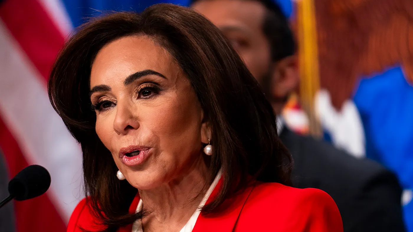 Jeanine Pirro, the U.S. attorney for the District of Columbia, speaks during a press conference at the Justice Department in Washington, D.C., on Feb. 6, 2026.