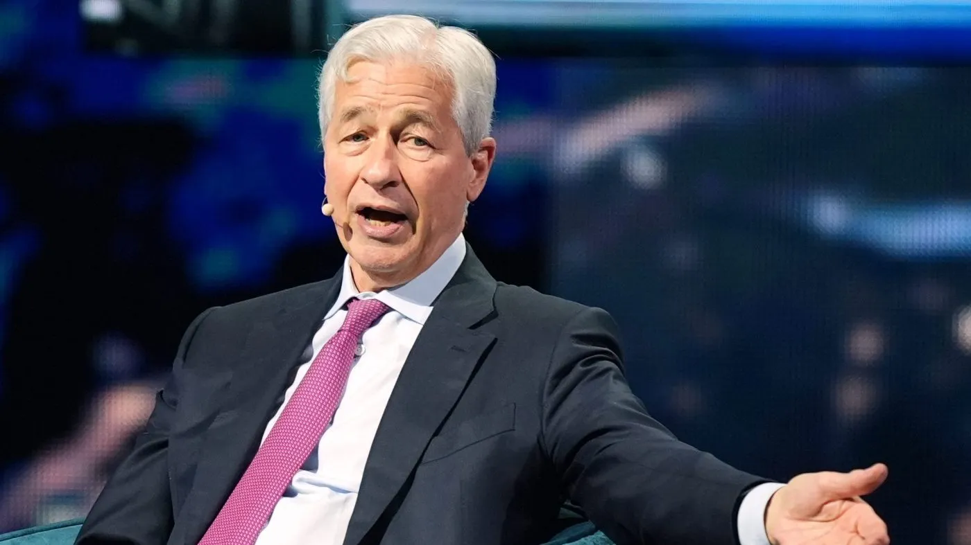 Jamie Dimon, CEO of JPMorgan Chase, speaks at the America Business Forum, Nov. 6, 2025, in Miami.