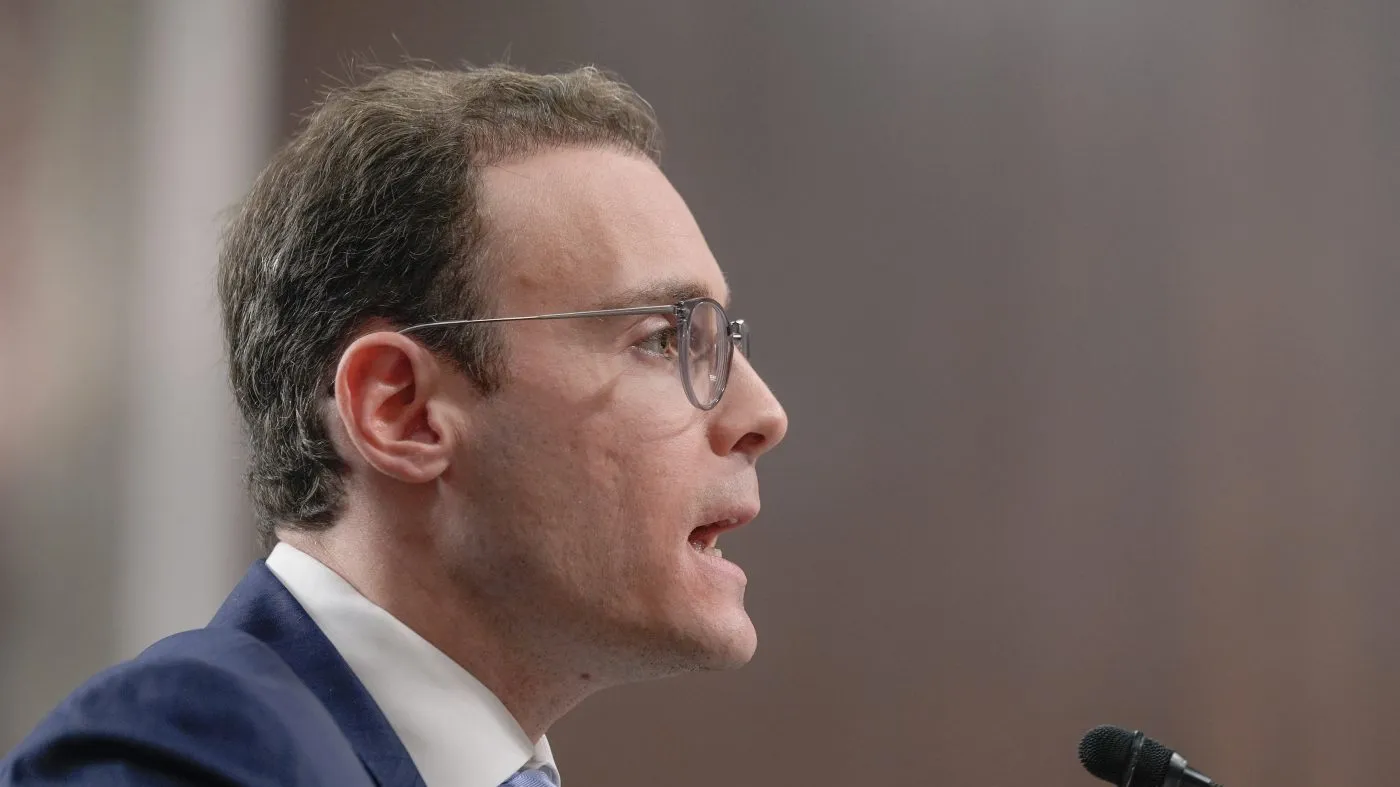 Michael Selig testifies during his confirmation hearing to the Senate Agriculture Committee, to become chair and commissioner of the Commodity Futures Trading Commission on Capitol Hill, Nov. 19, 2025, in Washington.