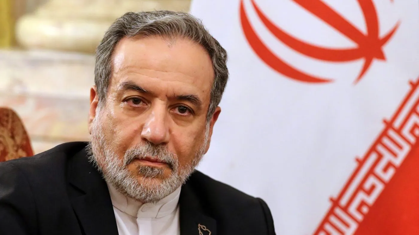 Iranian Foreign Minister Abbas Araghchi looks on during a meeting with Director General of the International Atomic Energy Agency Rafael Grossi and Egyptian Foreign Minister Badr Abdelatty, at Tahrir Palace in Cairo, Sept. 9, 2025.