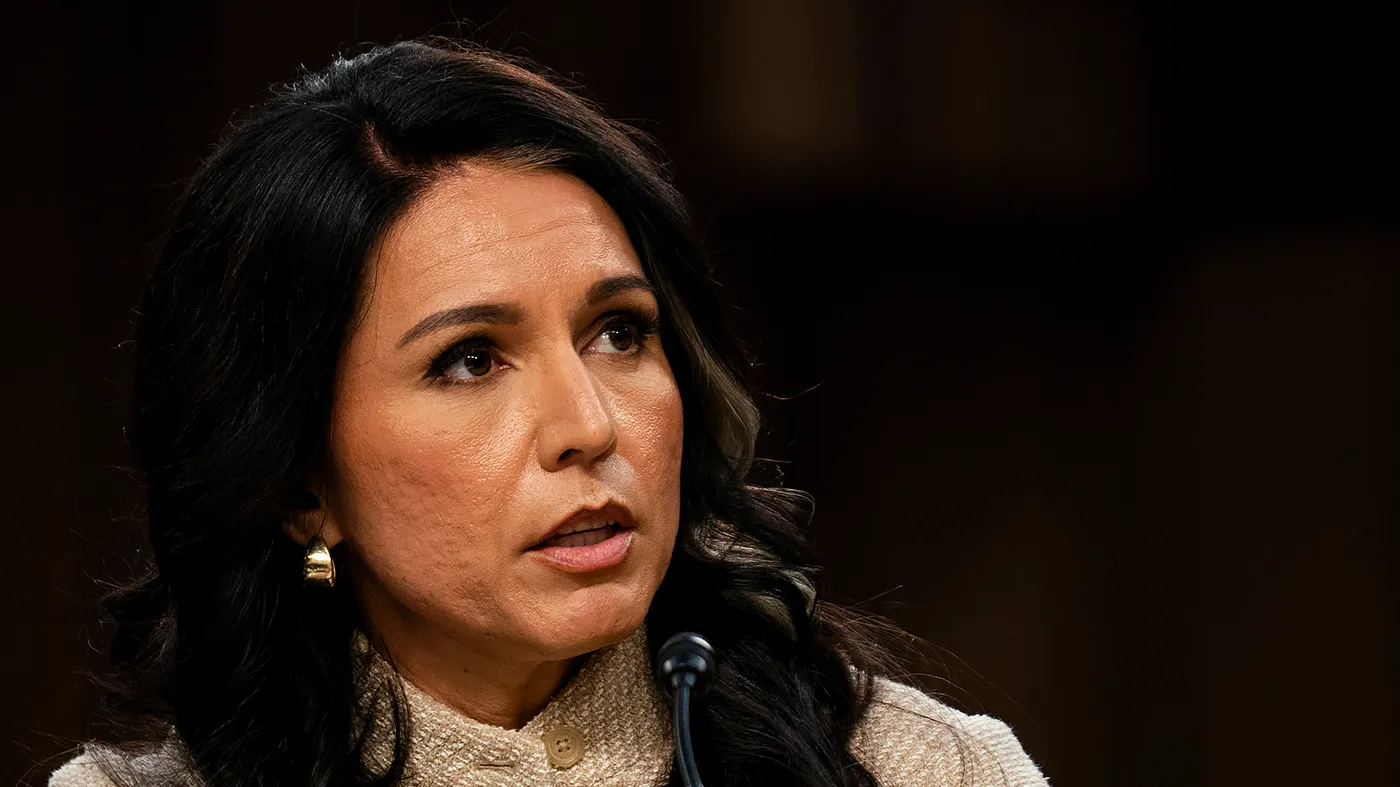 Tulsi Gabbard, then-director of National Intelligence, responds to a question during a Senate Intelligence Committee hearing to discuss worldwide threats on March 18, 2026.