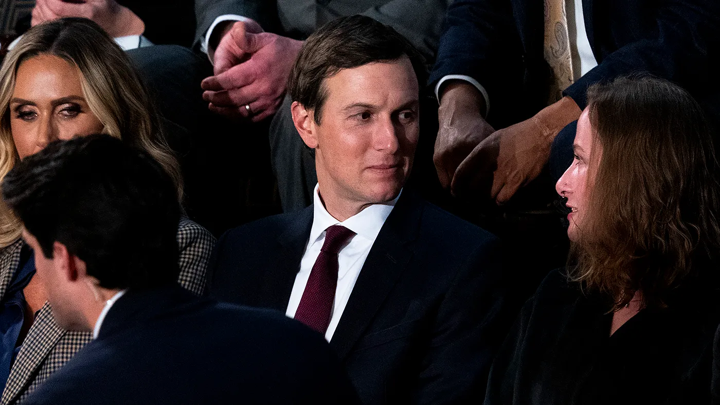 Jared Kushner is seen before President Trump gives his State of the Union address to a joint session of Congress on Feb. 24, 2026, at the U.S. Capitol in Washington, D.C.
