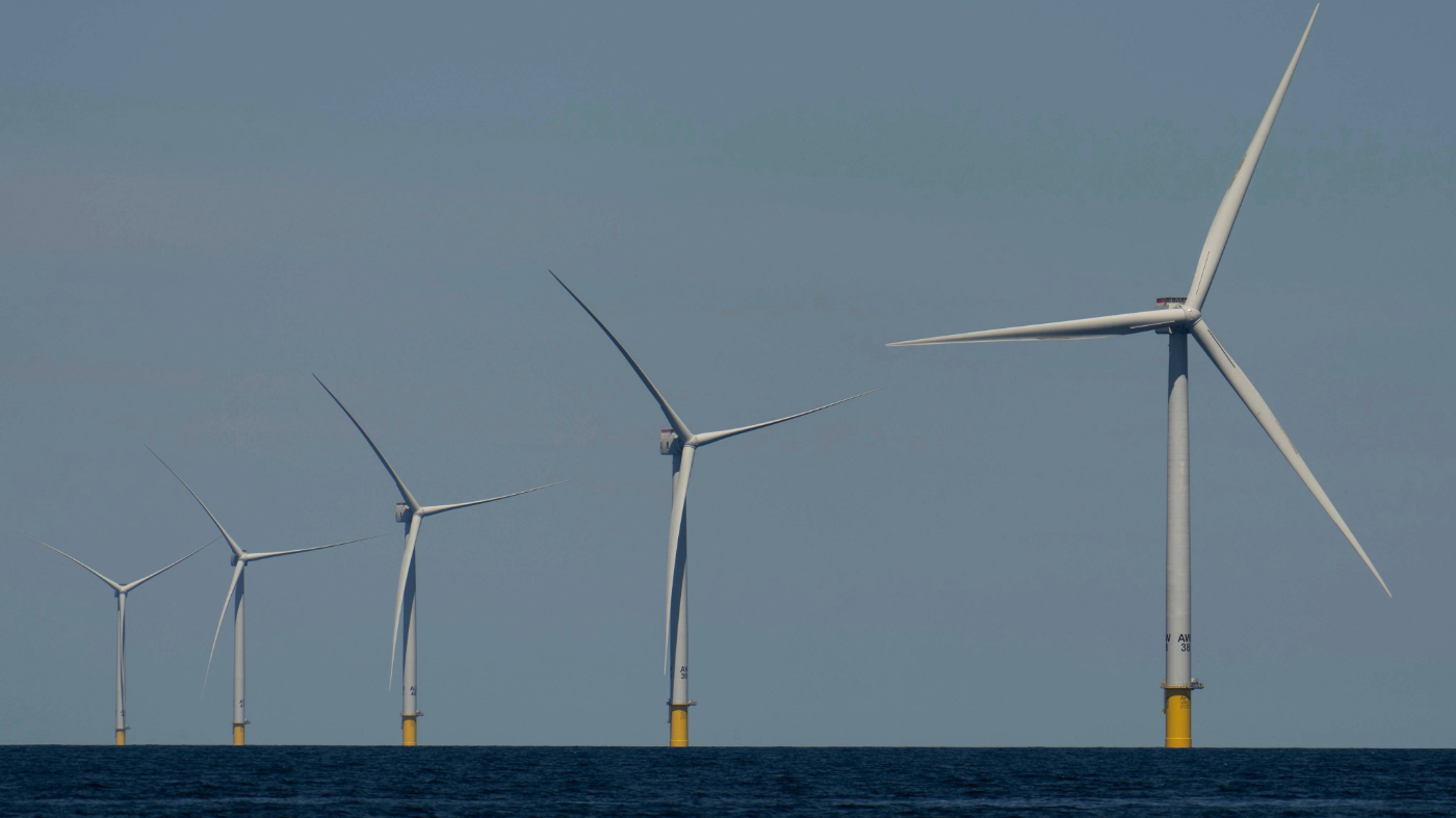 FILE – Wind turbines operate at Vineyard Wind 1 offshore wind farm off the coast of Massachusetts, July 19, 2025. (AP Photo/Carolyn Kaster, File)