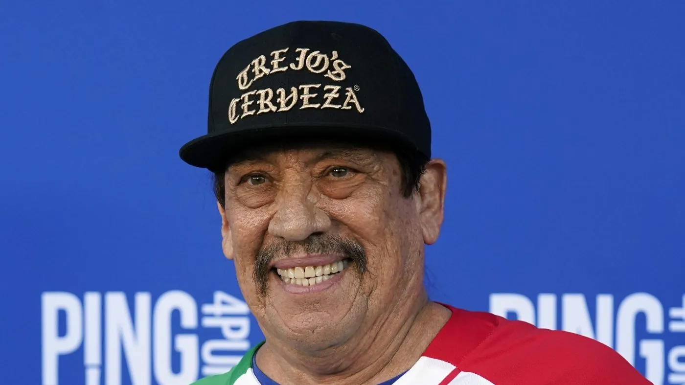 Actor Danny Trejo poses at the 10th Annual PingPong4Purpose celebrity ping pong tournament hosted by Los Angeles Dodgers pitcher Clayton Kershaw and his wife, Ellen, Thursday, July 27, 2023, at Dodger Stadium in Los Angeles. (AP Photo/Chris Pizzello)