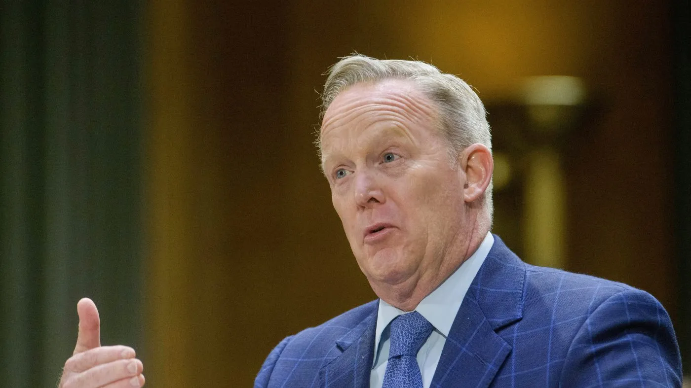 Sean Spicer, former White House press secretary, host of The Sean Spicer Show, testifies during a Senate Committee on the Judiciary hearing on Capitol Hill, Wednesday, June 18, 2025, in Washington. (AP Photo/Rod Lamkey, Jr.)