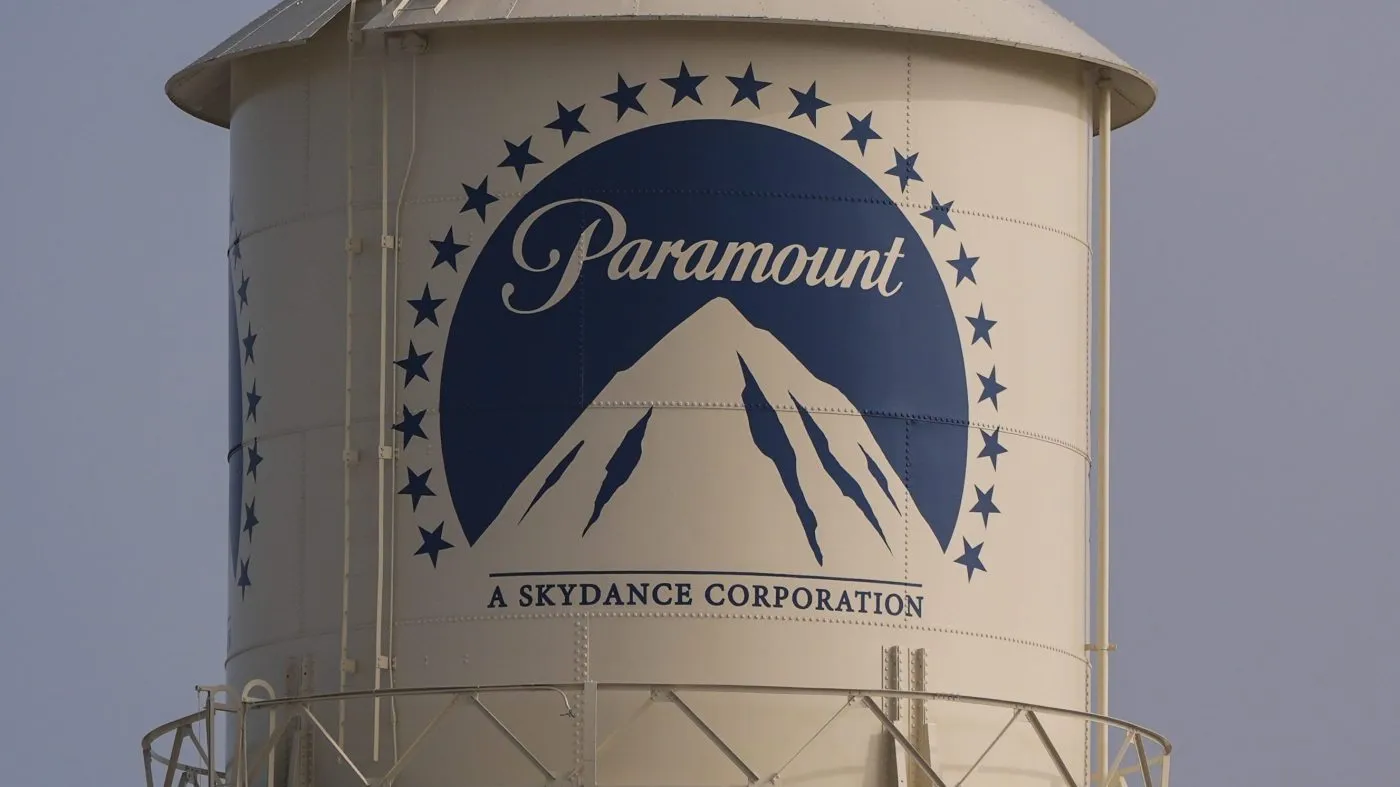 The Paramount Pictures water tower is seen in Los Angeles, Wednesday, Dec. 17, 2025.(AP Photo/Jae C. Hong)