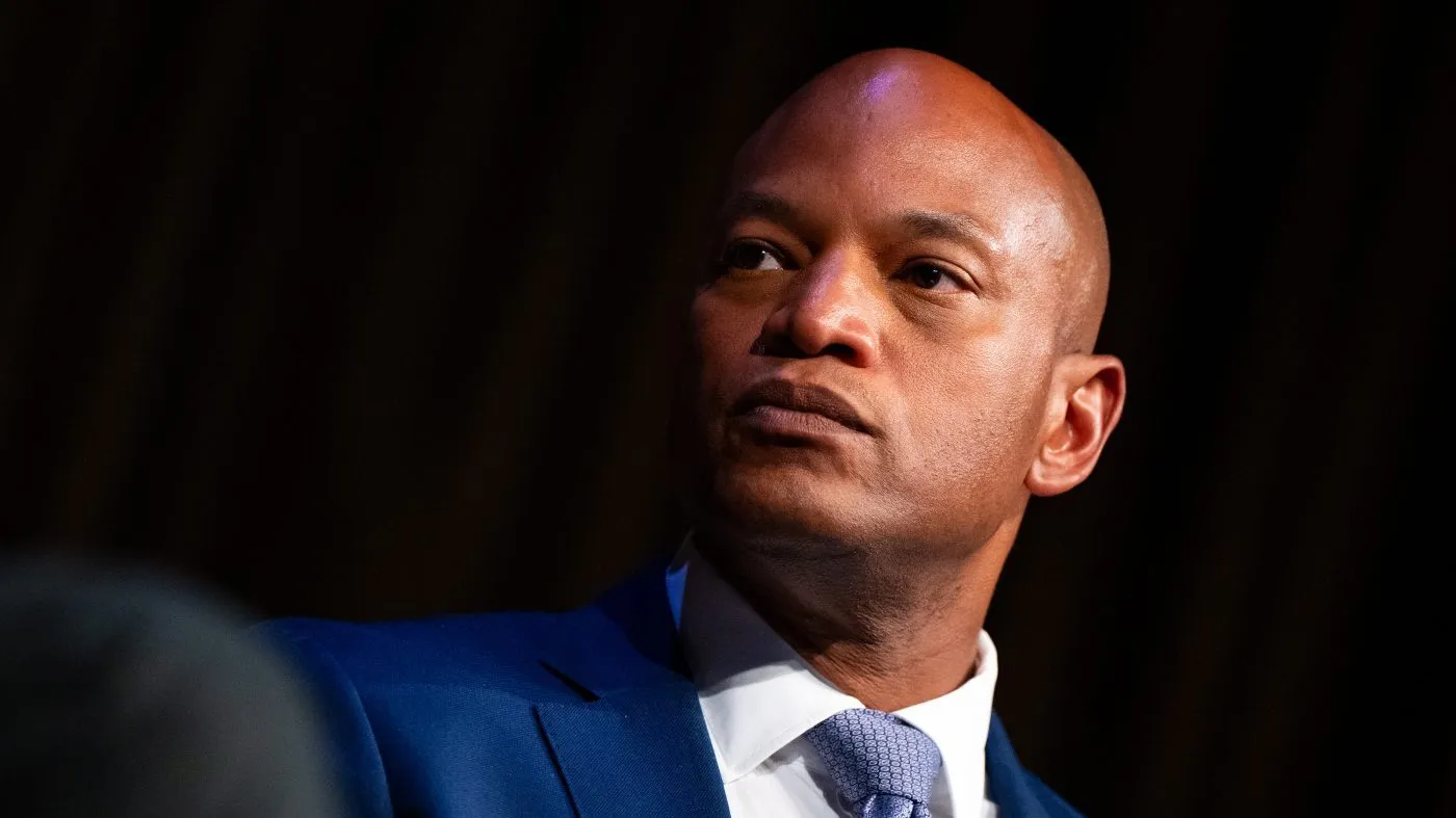 Wes Moore, Governor of Maryland, speaks during the National Action Network (NAN) Convention in New York, Thursday, April 9, 2026. (AP Photo/Angelina Katsanis)