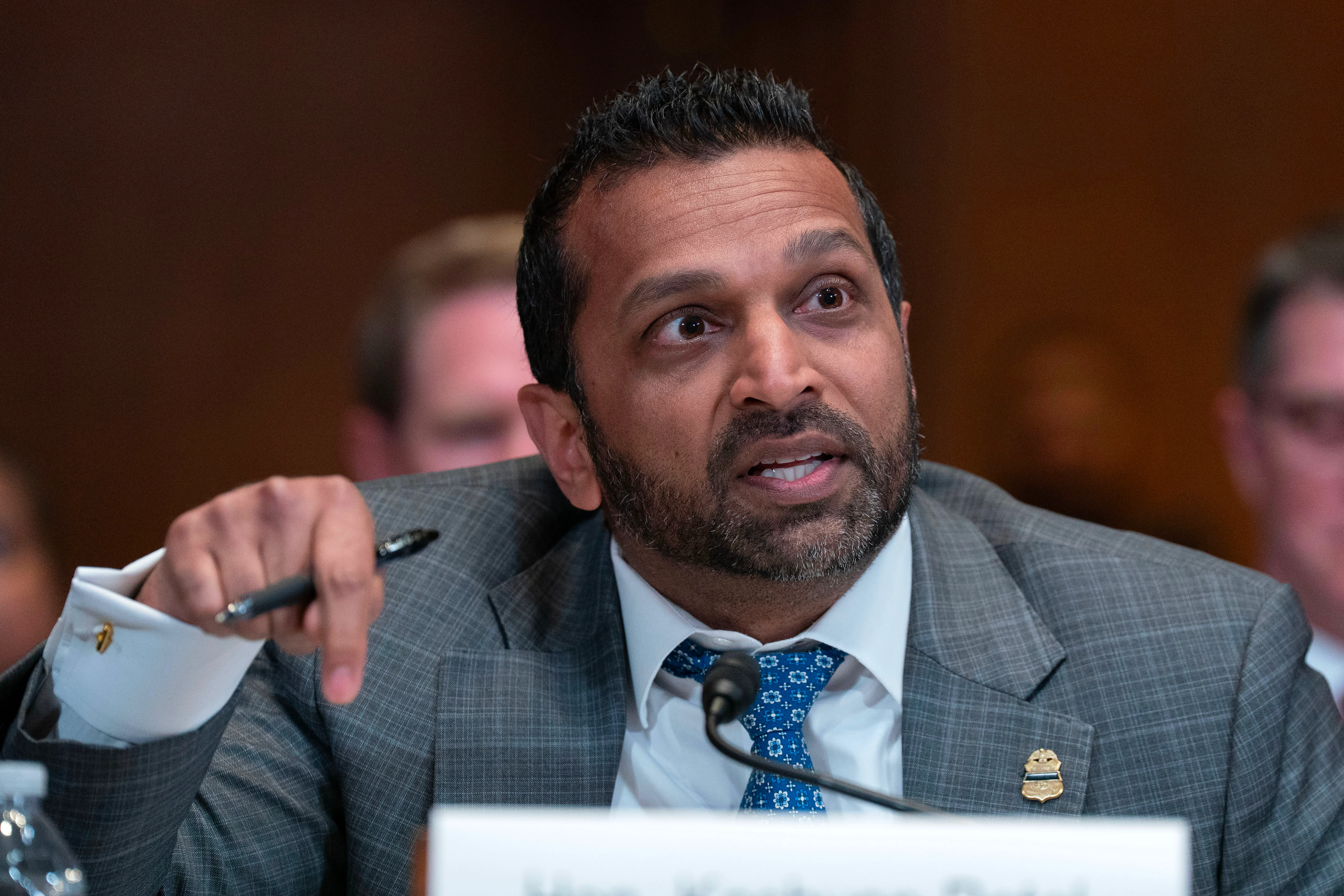 FBI director Kash Patel testifies before the Senate Subcommittee on Commerce, Justice, Science, and Related Agencies hearing on Fiscal Year 2027 Budget Request for the FBI, the Drug Enforcement Administration; the United States Marshals Service and the Bureau of Alcohol, Tobacco, Firearms and Explosives the on Capitol Hill, Tuesday May 12, 2026, in Washington. (AP Photo/Jose Luis Magana)