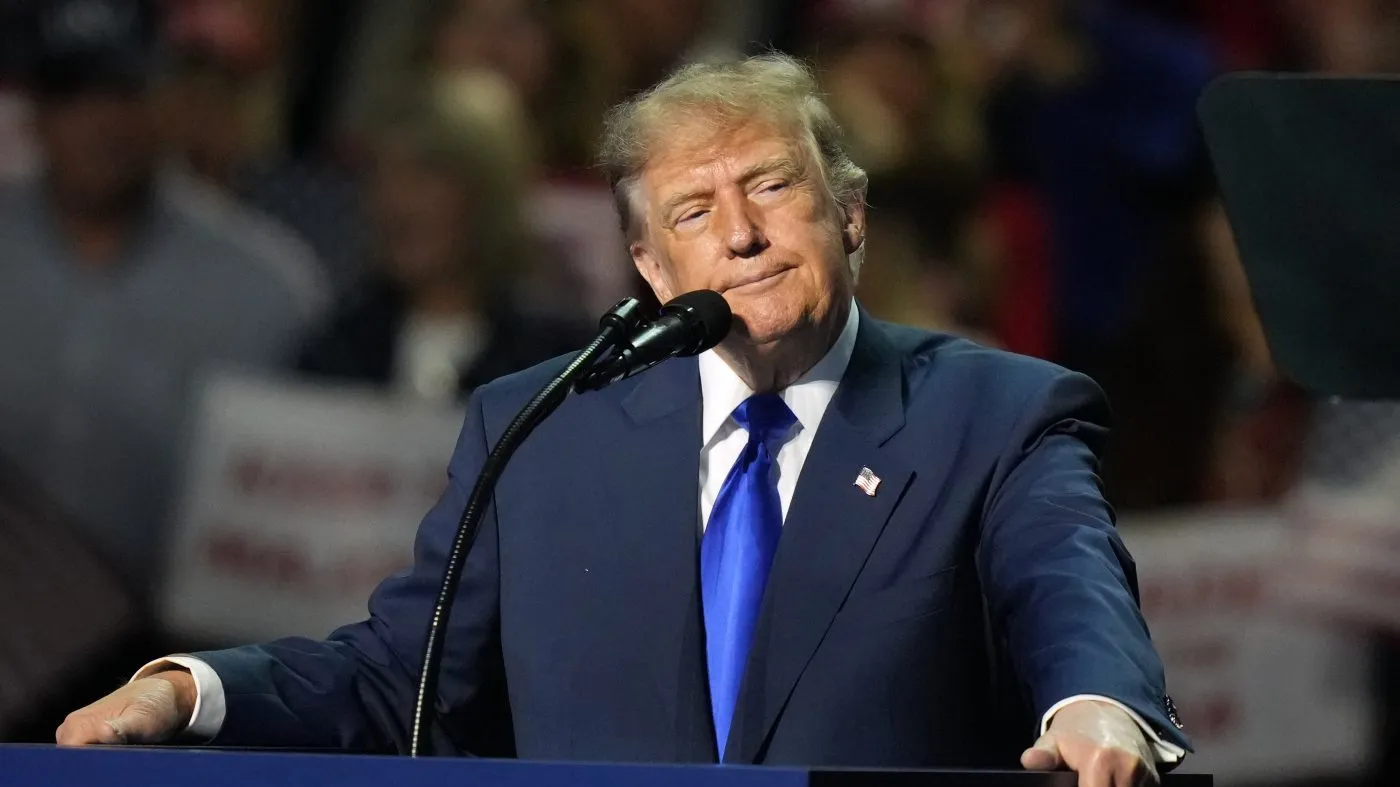 President Trump speaks at the Republican convention, Sept. 9, 2026, in Dallas.
