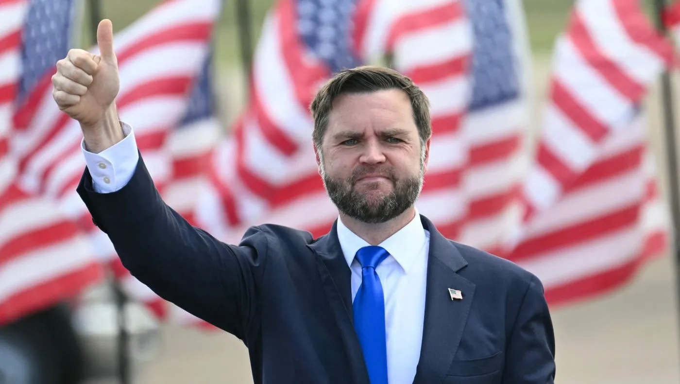 Vice President JD Vance greets the crowd during a campaign rally for several Republican candidates on the November midterm ballot at Tyler Pounds Regional Airport in Tyler, Texas, Tuesday, Oct. 13, 2026. (Saul Loeb/Pool Photo via AP, File)