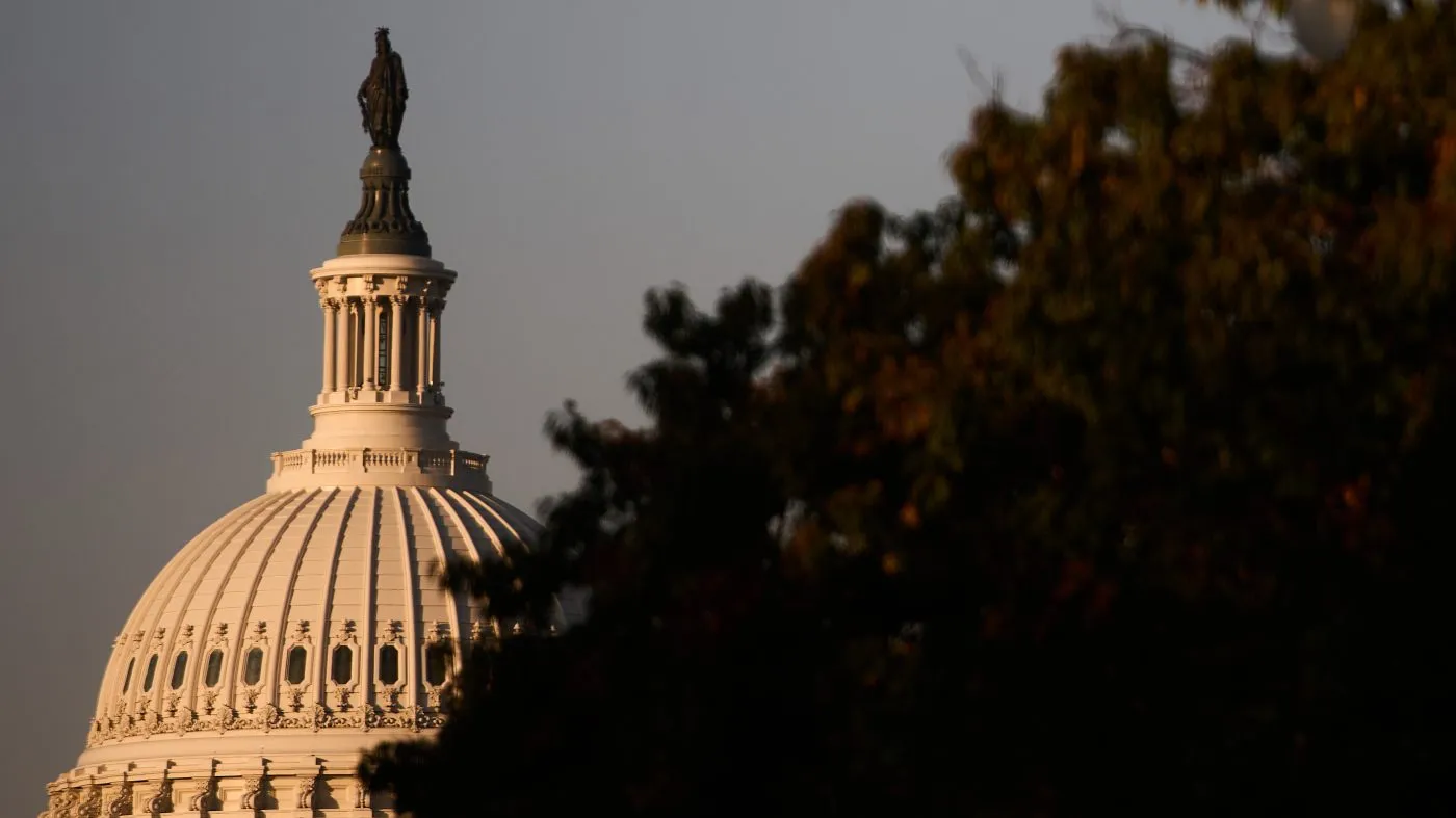 The U.S. Capitol is seen from Pennsylvania Avenue on Oct. 27, 2026, in Washington.