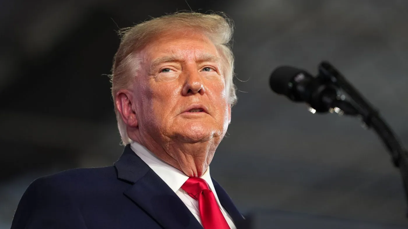 President Trump speaks at a campaign rally at the Port of Corpus Christi, Oct. 27, 2026, in Corpus Christi, Texas.