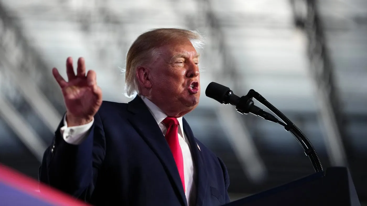 President Donald Trump speaks at a campaign rally at the Port of Corpus Christi, Tuesday, Oct. 27, 2026, in Corpus Christi, Texas. (AP Photo/Alex Brandon)