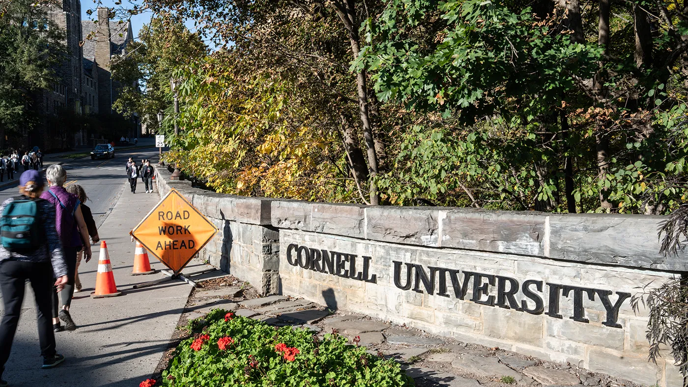 Students walk through Cornell University’s campus, Wednesday, Oct. 7, 2026, in Ithaca, N.Y.