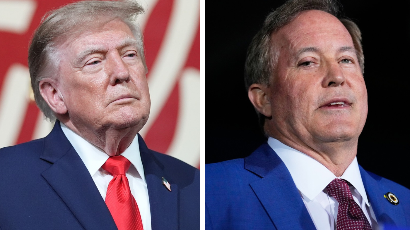 Donald Trump and Texas Attorney General Ken Paxton, the GOP nominee for Senate. (AP Photo/Alex Brandon/Tony Gutierrez, File)
